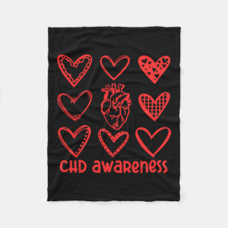 Chd Awareness Anatomical Heart Disease Awareness W Fleece Blanket