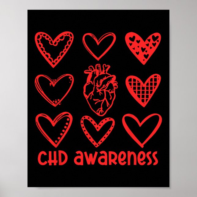 Chd Awareness Anatomical Heart Disease Awareness W Poster (Front)