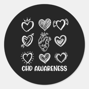 Chd Awareness Awareness Congenital Disease Anatomi Classic Round Sticker