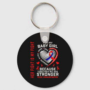 Chd Awareness Baby Girl Daughter Heart Disease Mom Key Ring