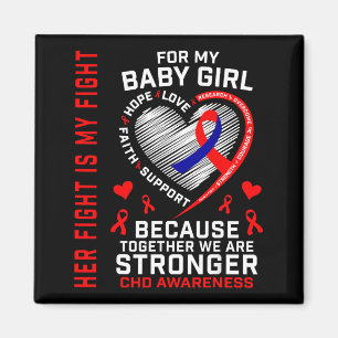 Chd Awareness Baby Girl Daughter Heart Disease Mom Magnet