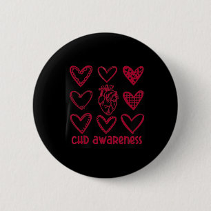 Chd Awareness Heart Anatomical Heart Disease Month 6 Cm Round Badge