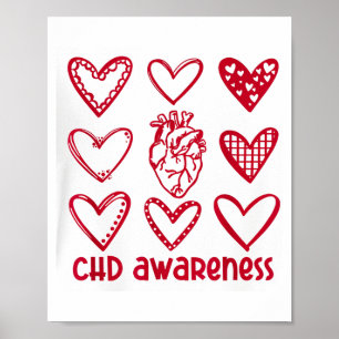 Chd Awareness Heart Anatomical Heart Disease Month Poster