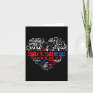 Chd Awareness Heart Disease Fighting Hope Support Card