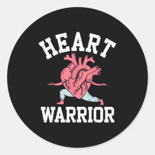 Chd Awareness Heart Disease Mom Warrior Support Su Classic Round Sticker