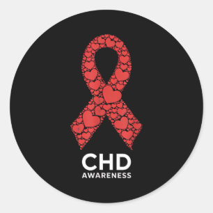 Chd Awareness Heart Disease Mom Warrior Support Su Classic Round Sticker