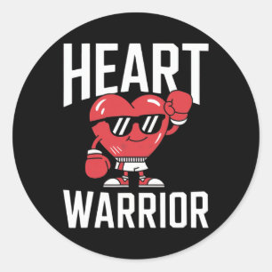 Chd Awareness Heart Disease Mum Warrior Support Su Classic Round Sticker