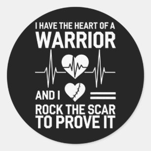 Chd Awareness Heart Disease Warrior Support Surger Classic Round Sticker