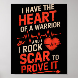 Chd Awareness Heart Disease Warrior Support Surger Poster