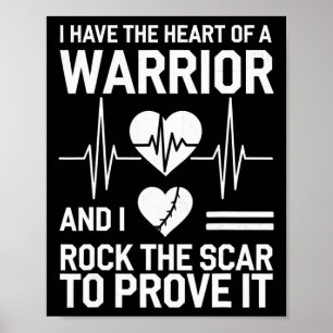 Chd Awareness Heart Disease Warrior Support Surger Poster