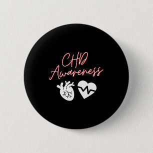Chd Awareness Heart Warrior Anatomical Heart Disea 6 Cm Round Badge