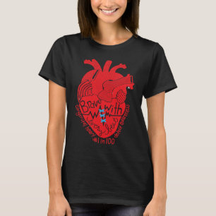 CHD Awareness Red Congenital Heart Defect Brave He T-Shirt