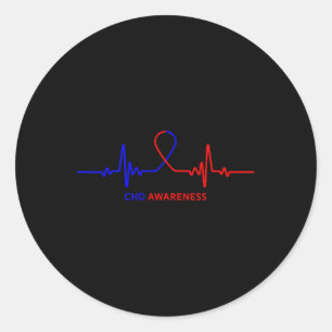 Chd Awareness Shirts - Congenital Heart Disease Ch Classic Round Sticker