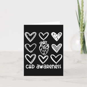 Chd Awareness Warrior-heart Disease Month Awarenes Card