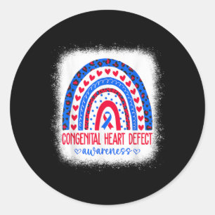 Chd Congenital Heart Defect Awareness Month Classic Round Sticker