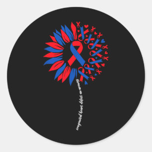 Chd Congenital Heart Defect Awareness Month For Ki Classic Round Sticker
