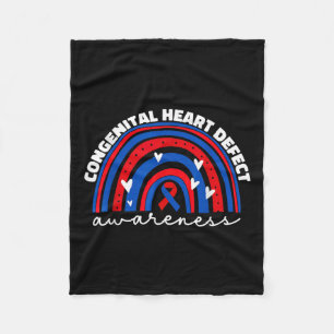 Chd Congenital Heart Defect Awareness Month For Ki Fleece Blanket