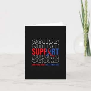 Chd Congenital Heart Defect Awareness Support Squa Card