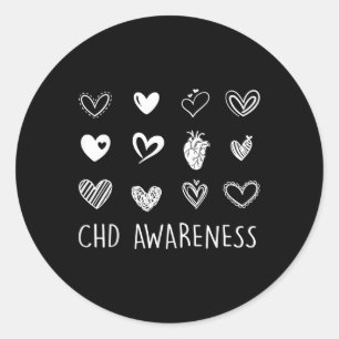 Chd - Congenital Heart Disease Awareness Classic Round Sticker