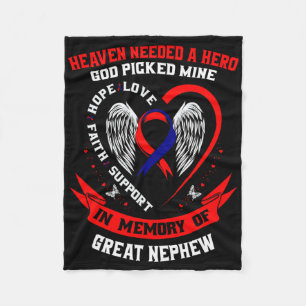 Chd Heart Disease Awareness In Memory Of Great Nep Fleece Blanket