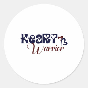 Chd Warrior Congenital Heart Defect Awareness Classic Round Sticker
