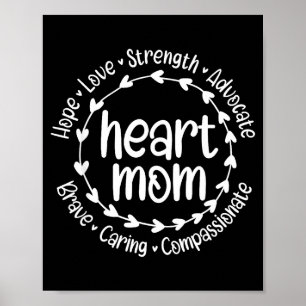 Chd Warrior Mother Heart Mom Congenital Heart Dise Poster