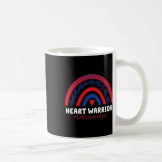 Chd Warrior Red And Blue Rainbow Heart Disease Awa Coffee Mug