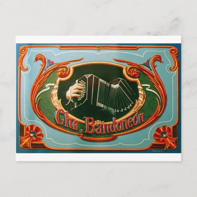 Che, bandoneon postcard (Front)