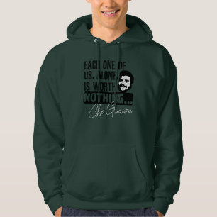 Che Guevara One Alone Worth Nothing Communist Hoodie