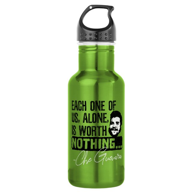 Che Guevara Quote - Each Alone Worth Nothing 532 Ml Water Bottle (Front)