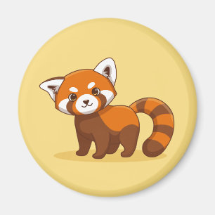 Che Red Panda on Yellow Magnet