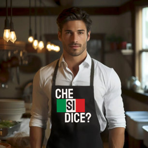 Che Si Dice? - "What's Up?" Italian Saying Black Apron