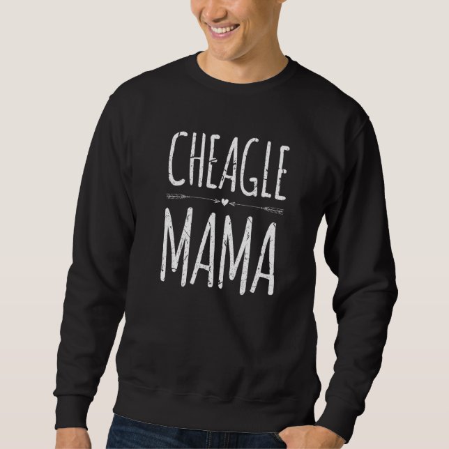 Cheagle Mama Chihuahua Beagle Dog Mom Pet Mama Pup Sweatshirt (Front)