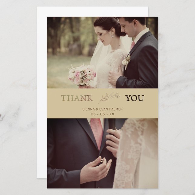 Cheap 3 Photos Wedding Couple Gold Cut Paper (Front/Back)
