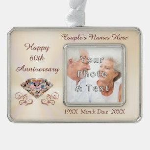 Cheap 60th Personalised Anniversary Ornaments
