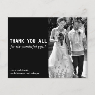 Cheap and Funny Wedding Thank You Card