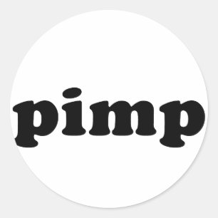 Cheap and Generic PIMP T shirt Classic Round Sticker