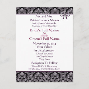 Cheap Any Custom colour for Lettering Wedding Invitation Postcard