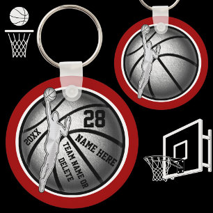 Cheap Basketball Gifts for Boys Your Colour, Text Key Ring