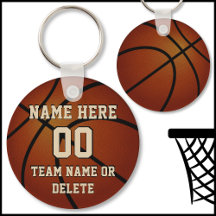 Cheap Basketball Keychains Personalised, 3 Text