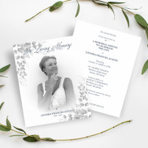 Cheap BW Photo Remembrance Service Dear Ones