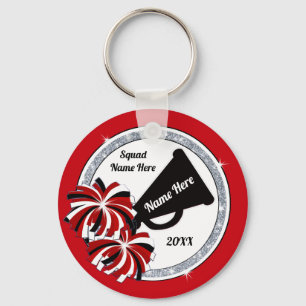 Cheap Cheerleader Gifts in BULK, Your COLOR, TEXT Key Ring