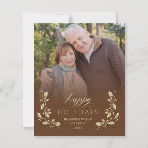 Cheap Christmas Brown Whimsical Script Photo 