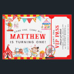 Cheap Circus Carnival Show Ticket Cute Birthday Flyer<br><div class="desc">Budget Circus Carnival Show Ticket Cute Birthday Invitation</div>