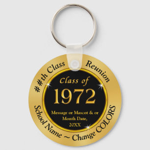 Cheap, Class of 1972 Reunion, Black Gold Souvenirs Key Ring