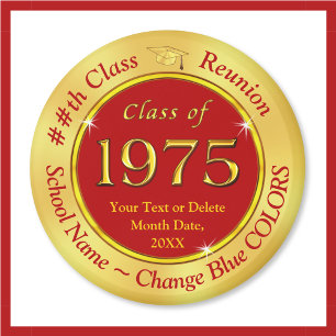 Cheap, Class of 1975 Reunion, Magnets. CHANGE RED Magnet
