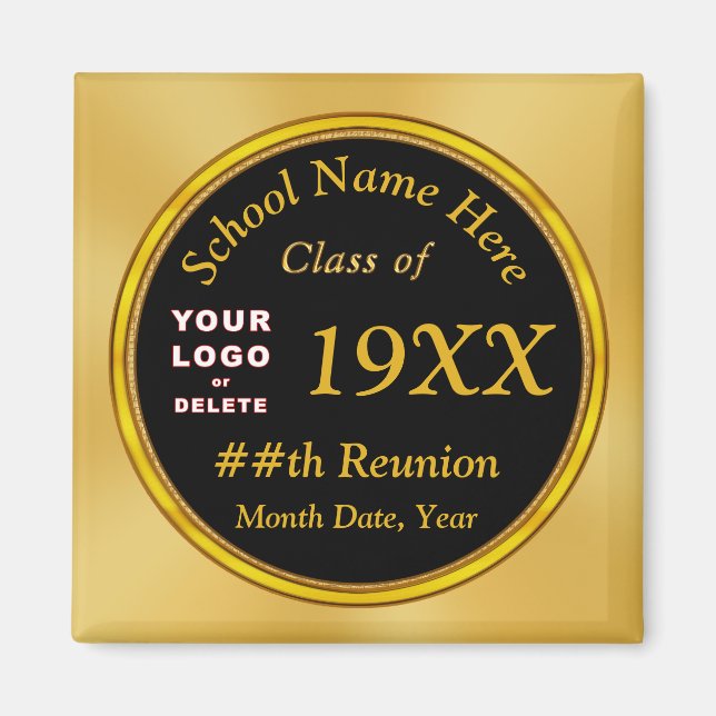 Cheap Class Reunion Gifts, Change Black and Gold Magnet (Front)