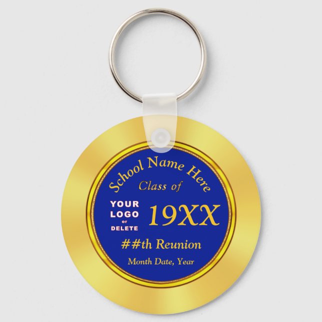 Cheap Class Reunion Souvenirs, Logo, Text, Colours Key Ring (Front)