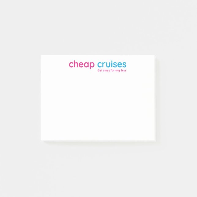 Cheap Cruise Post-it Notes (Front)