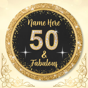 Cheap Custom Fabulous and 50 Birthday Party Favour Magnet